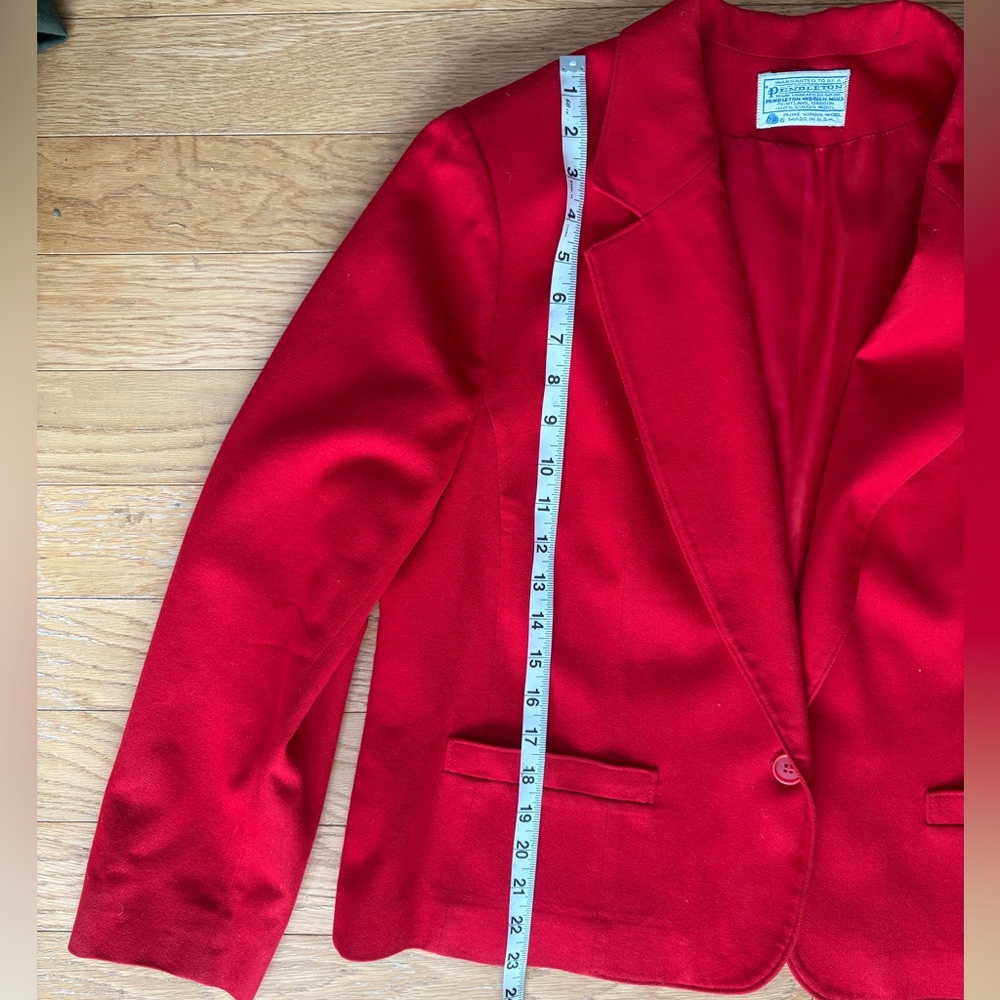 Pendleton Vintage Red Blazer Jacket - image 7